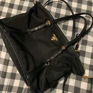 Nylon Tessuto+ Saffiano Bag